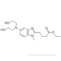 1H-benzimidazole-2-butanoïque, ester de 5- [bis (2-hydroxyéthyl) amino] -1-méthyl-, éthyle CAS 3543-74-6